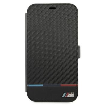 BMW Etui Luxus Book Case M Collection Carbon Stripe iPhone 13 6.1" schwarz